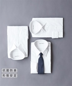 抗菌防臭・形態安定長袖ワイシャツ白３枚組（レギュラーカラー）